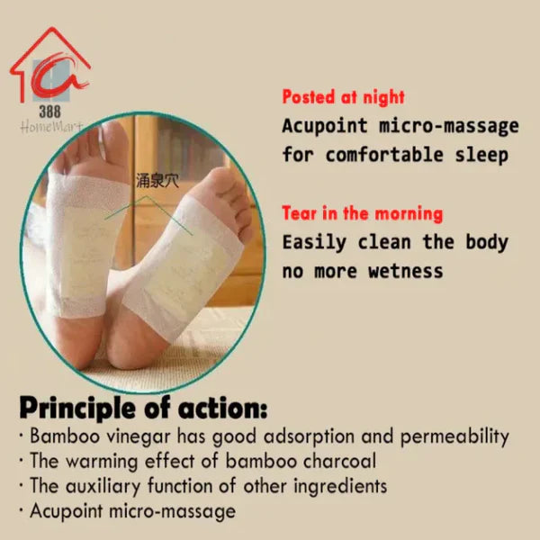 Premium Herbal Detox Foot Pads | Natural Overnight Cleansing & Relaxation | 20 Pads (Buy 1 Get 3 Free)