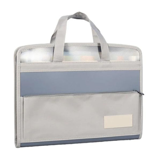 Folder Bag for Certificates and Documents, 13 Pockets A4 Size Expanding File Folder Bag, Waterproof Documents Organiser with Zipper Closure, Handle and Front Compartment (Multicoloured Pack of 1)