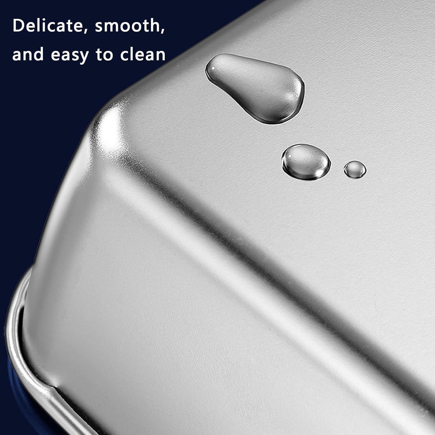 Stainless Steel Food Storage Container with Lids, Oven Tray, Pan Stainless Steel Rectangle Plate with Lid, Perfect for Baking, Cooking (Silver)