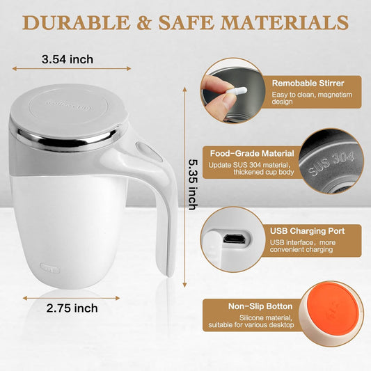 Magnetic Automatic Self-Stirring Coffee Mug
