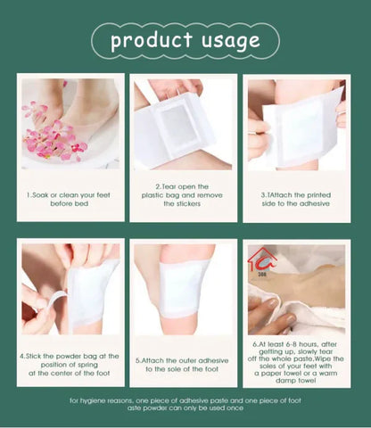 Premium Herbal Detox Foot Pads | Natural Overnight Cleansing & Relaxation | 20 Pads (Buy 1 Get 3 Free)