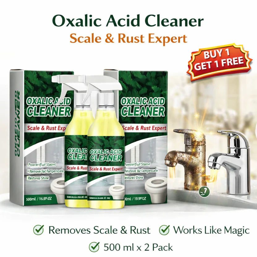 Oxalic Acid Cleaner Spray | Rust, Scale & Hard Water Stain Remover | Multi-Surface Cleaning Solution | Buy 1 Get 1 Free