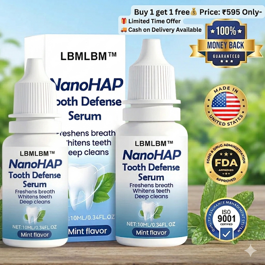 NanoHAP Tooth Defense Serum | Advanced Enamel Care, Fresh Breath & Daily Oral Protection | Buy 1 Get 1 Free