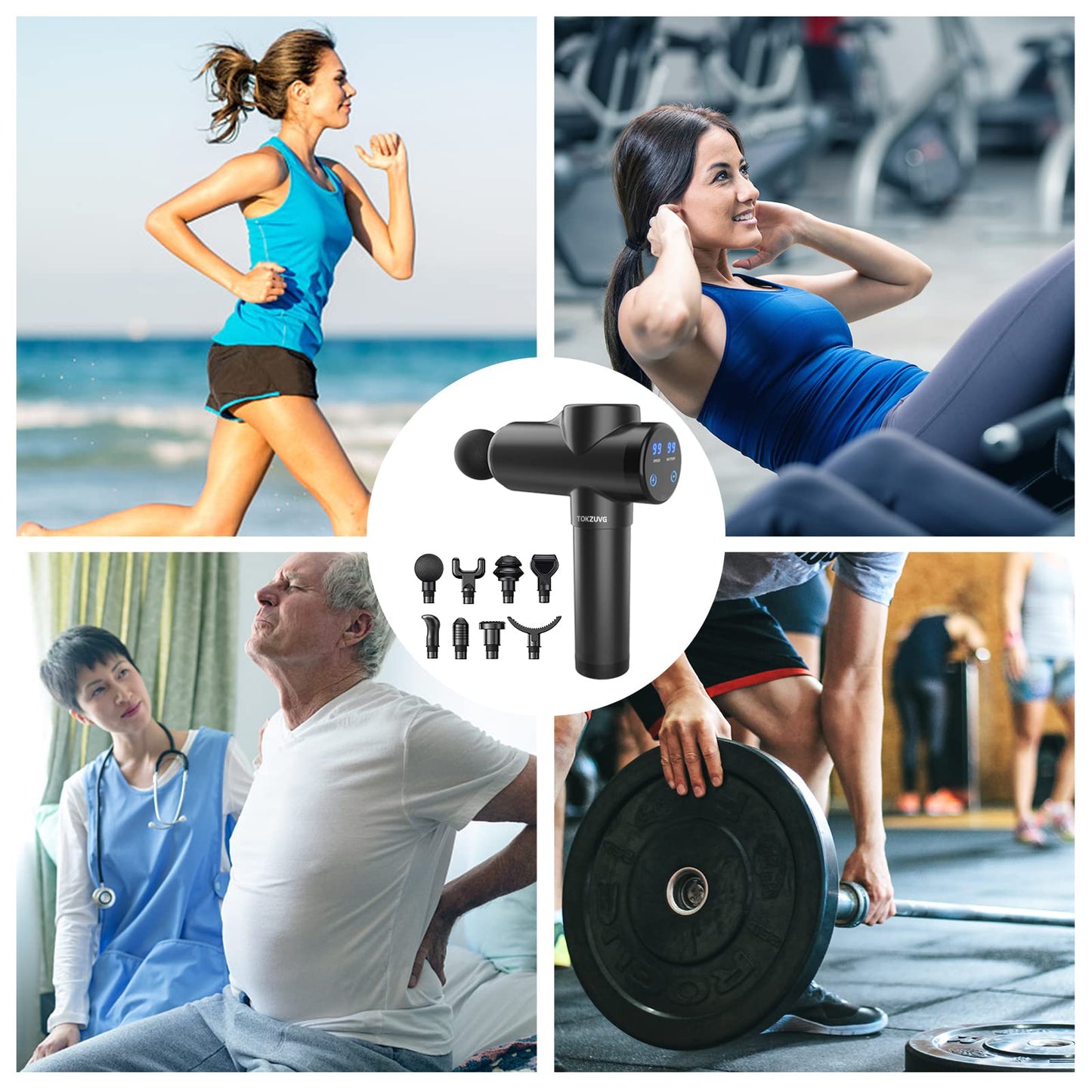 Massage Gun Deep Tissue, MINI Portable Muscle Massage30 Speeds